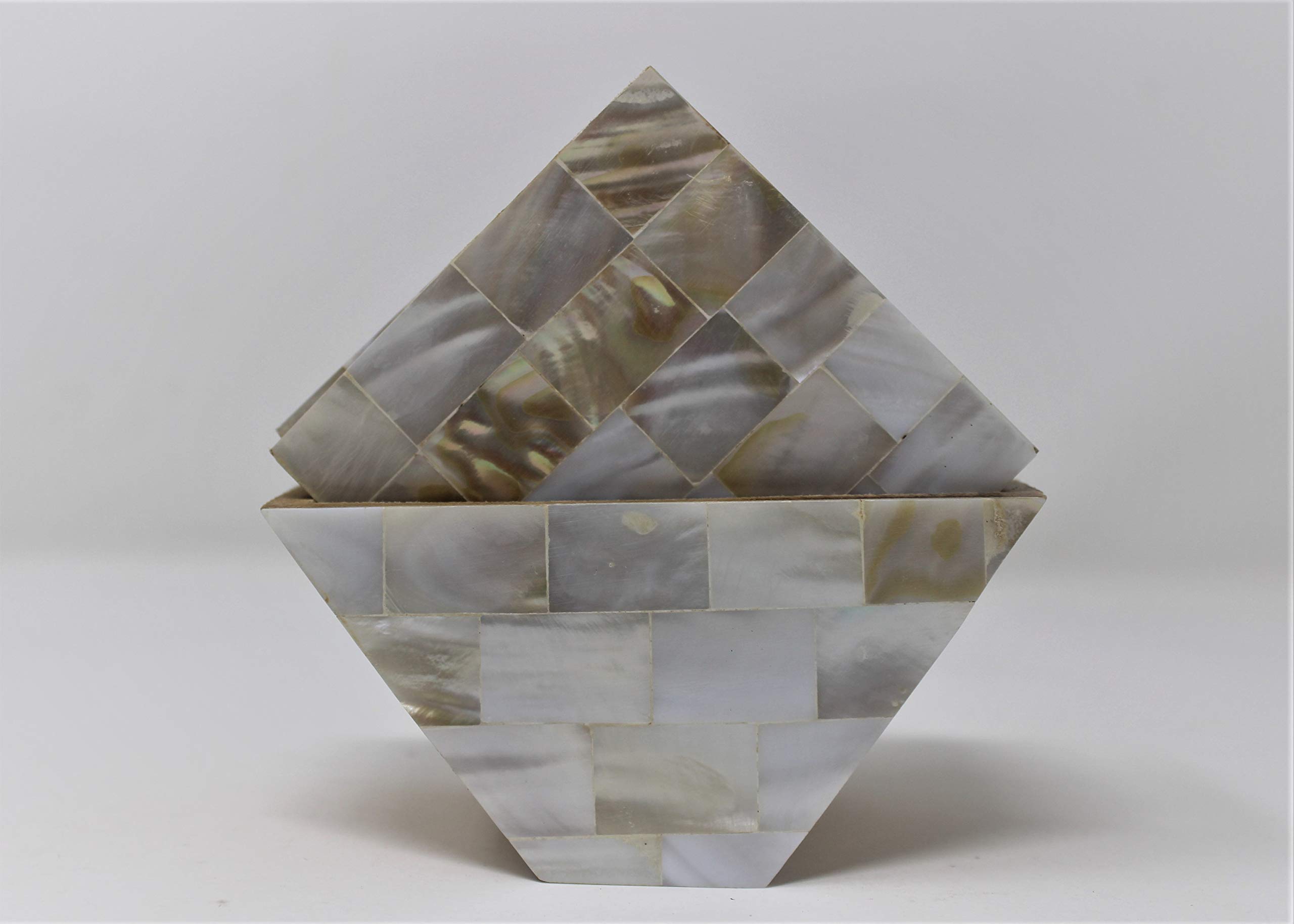 Wonderlist Handicrafts Mother of Pearl Coasters with Holder/Stand for Living Room Decorative Coasters for Dining Table Coasters for bar Tea Coaster Home Décor Drink Holder (Coaster VI)