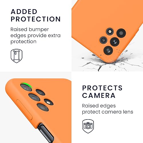 Miniatura 3 de kwmobile Funda compatible con Samsung Galaxy A32 5G - Funda de silicona TPU con acabado suave - Naranja afrutado