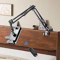 Vista 3 de Soporte de metal para tableta de lectura Kindle con clic automático, fácil de ajustar, manos libres, soporte de brazo de escritorio para accesorios