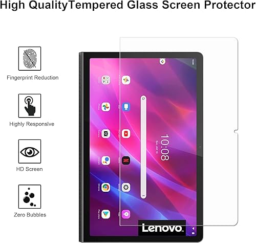 Miniatura 10 de Gylint 2 protectores de pantalla de vidrio templado para Lenovo Tab P11 TB-J606F, dureza 9H, resistente a los arañazos, sin burbujas, protector de