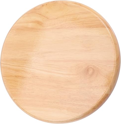 Miniatura 10 de Housoutil 4 piezas de repuesto de asiento redondo de madera, 11.6 in11.6 pulgadas, parte superior redonda de madera para taburetes de bar, muebles
