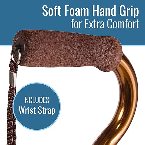 Miniatura 2 de DMI Walking Cane for Adult Men and Women, FSA Eligible, Lightweight and Adjustable, Ergonomic Hand Grip and Wrist Strap