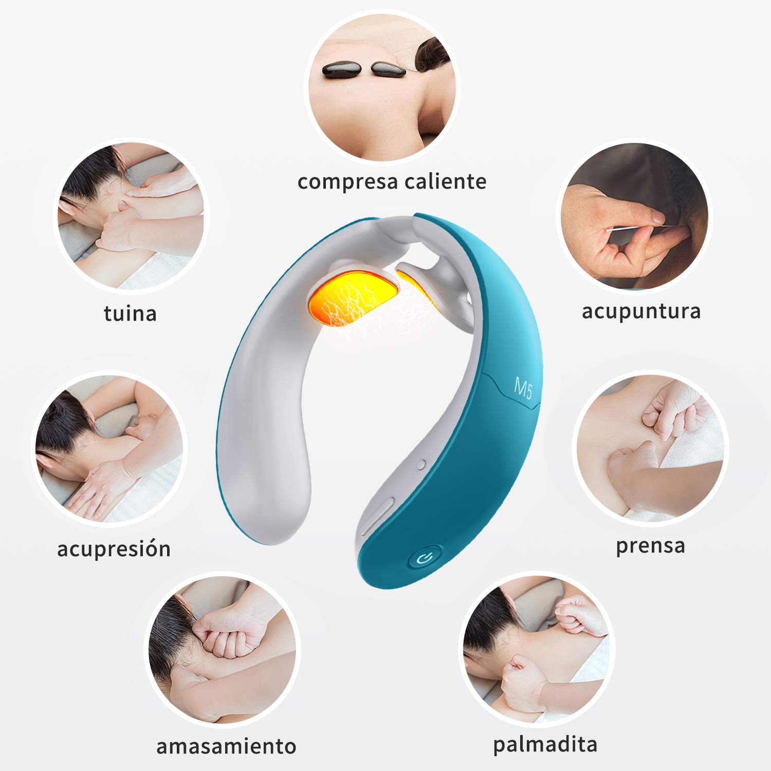 Masajeador Cervical profesional con mando a distancia, 6 modos y 18 niveles con función de calentamiento, para uso doméstico en oficina,Regalo de Festivo