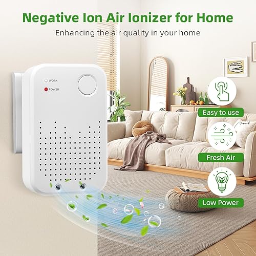 Miniatura 2 de Ionizadores de aire para enchufe del hogar, purificador de aire, generador de iones negativos, fabricante de aire forestal, portátil para