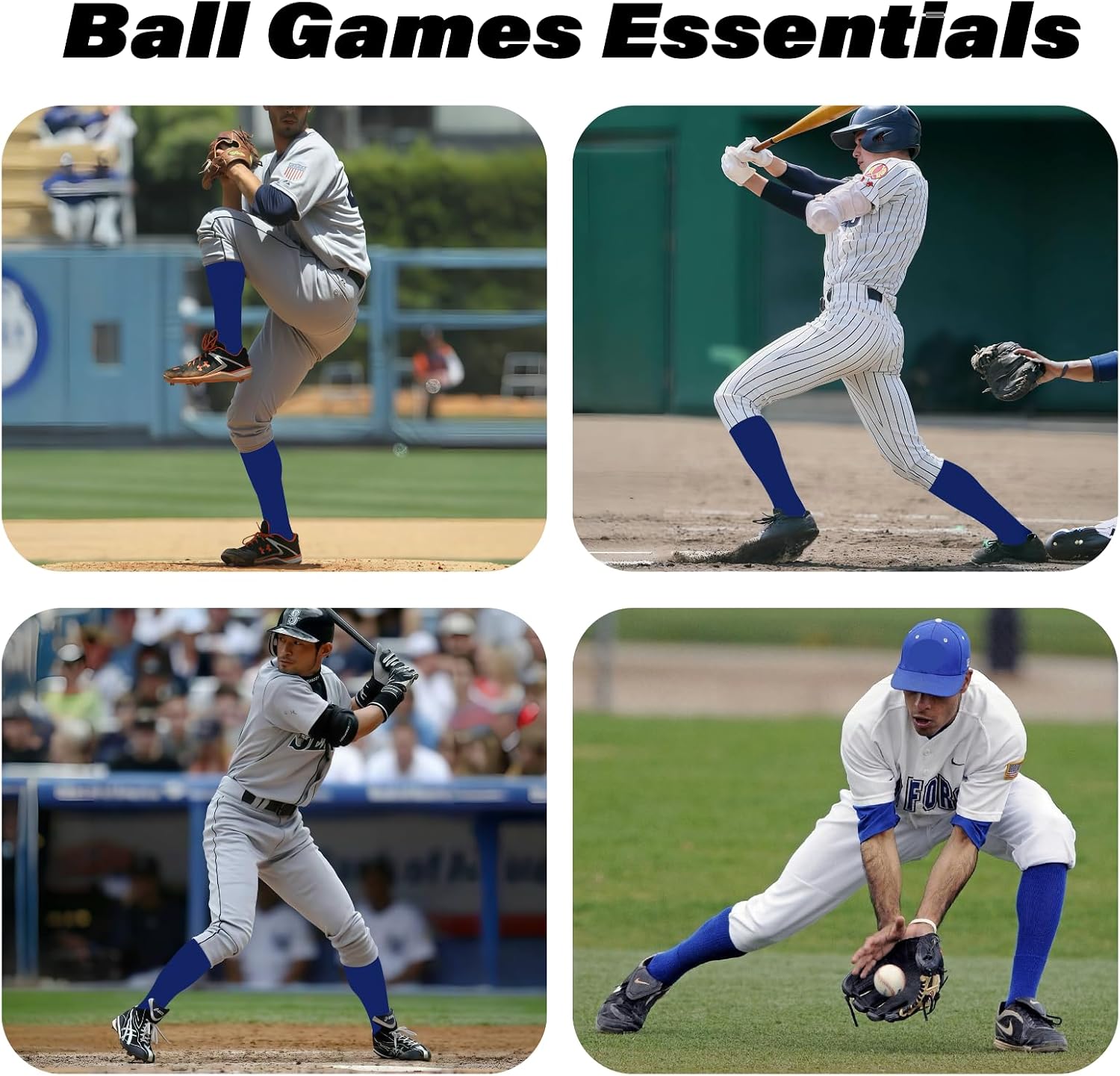 Teen Youth Baseball Socks Boys Teens Softball Socks and Belt Set for Baseball,Soccer.(1 Sock with 1 Belt).