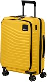 Samsonite Intuo - Hard Case Carry on Luggage 55 x 40 x 23/26 cm - Expandable Cabin Trolley with Front Pocket, for EasyJet & Most Airlines, 42/48 L, Yellow (Citrus) - 1