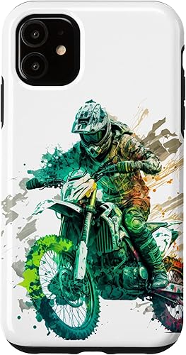 Miniatura 10 de iPhone 12 mini Fast motocross riders Offroad acción caso