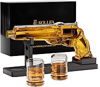 Vista 1 de Juego de decantadores de whisky de pistola para hombres, juego de decantador de licor Kollea con vaso de tiro de pistola, regalos de cumpleaños