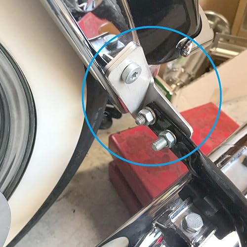 Miniatura 6 de Compatible con soporte de riel de alforja para guardabarros roto, lado derecho/izquierdo, de acero inoxidable, compatible con Harley-Davidson