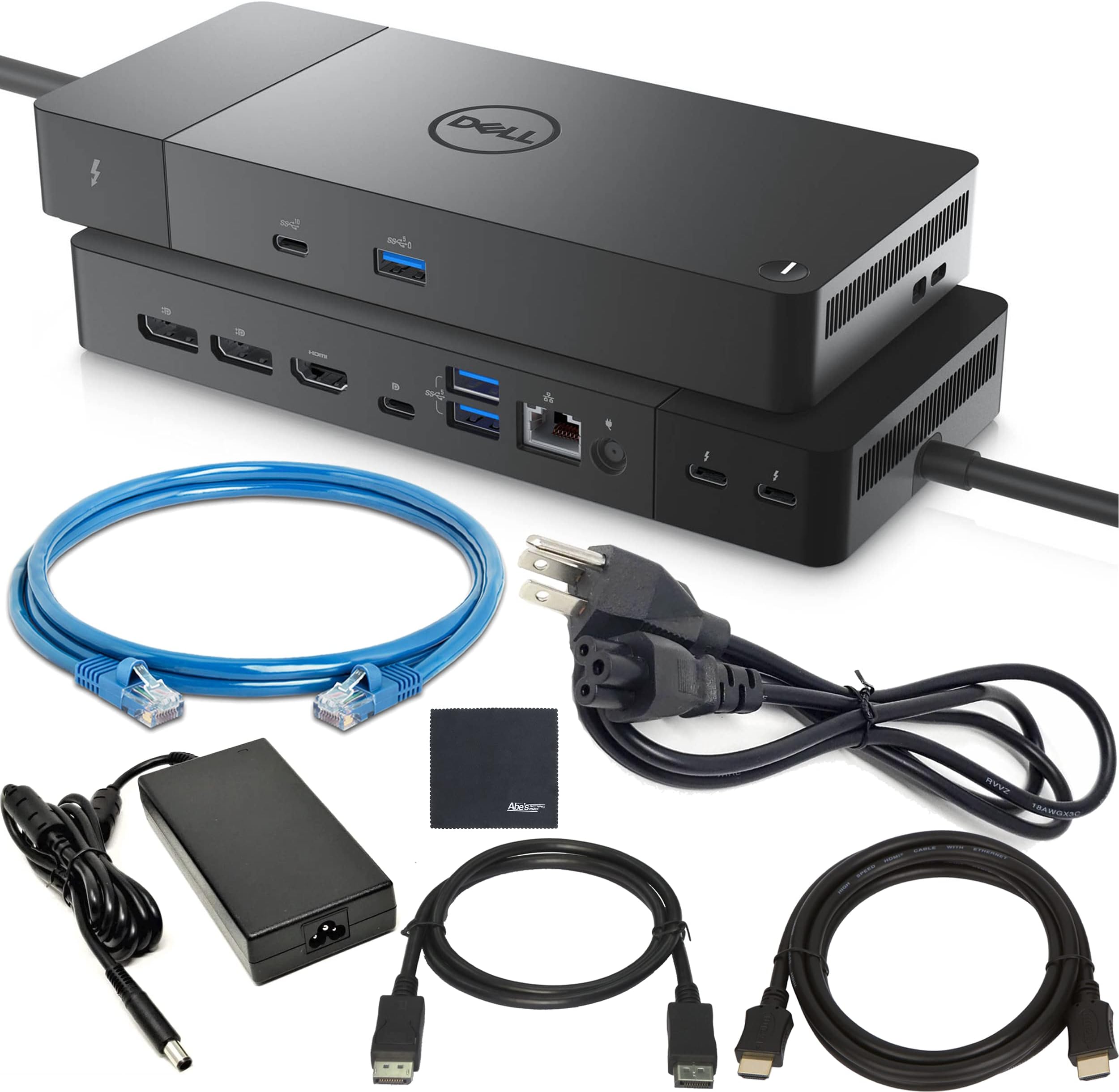 Dell Thunderbolt Dock WD22TB4: Modular Thunderbolt 4 Dock With Future-Ready Design - Docking Station Bundle With HDMI, DisplayPort, and Ethernet Cables