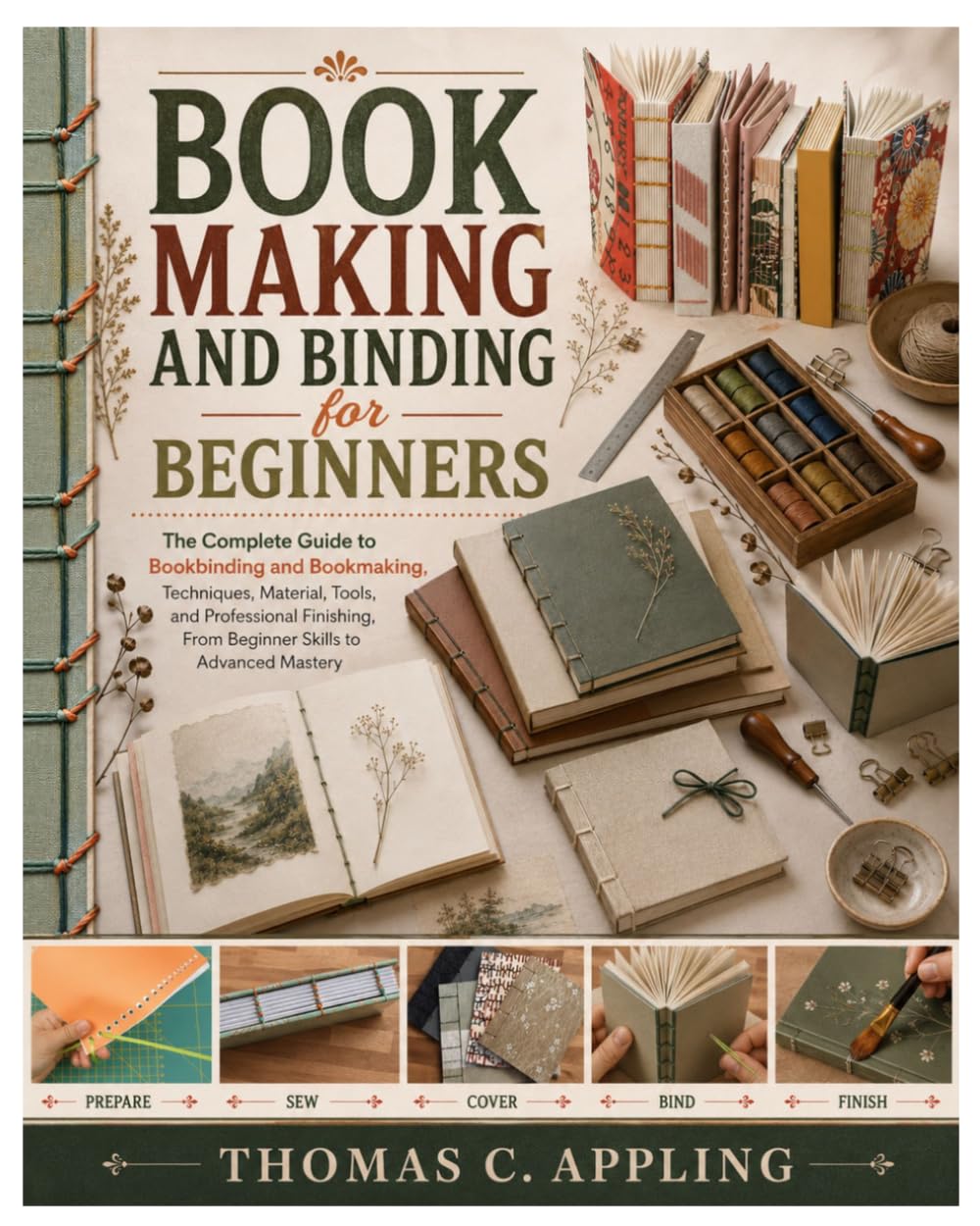 Book Making and Binding for Beginners: The Complete Guide to Bookbinding and Bookmaking, Techniques, Material, Tools, and Professional Finishing, From Beginner Skills to Advanced Mastery
