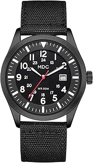 Black Military Analog Wrist Watch for Men, Mens Army...