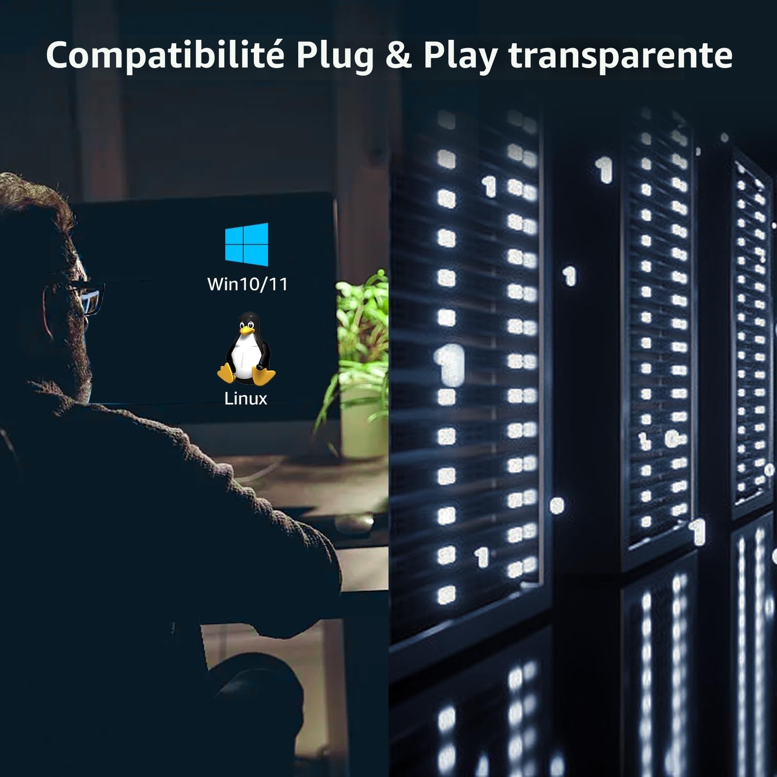 Carte Réseau PCIe 10G, YuanLey Carte Ethernet 10G Base-T avec Contrôleur Marvell AQC113, Adaptateur PCIe vers 10Gb RJ45 Ethernet NIC, Compatible avec PCI Express X1, X4, X8, X16