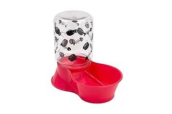 Lixit Animal Care Cat Feeder/Fountain Reversible Base, 64-Ounce (64oz, Pink), Small (CFF64 Pink)