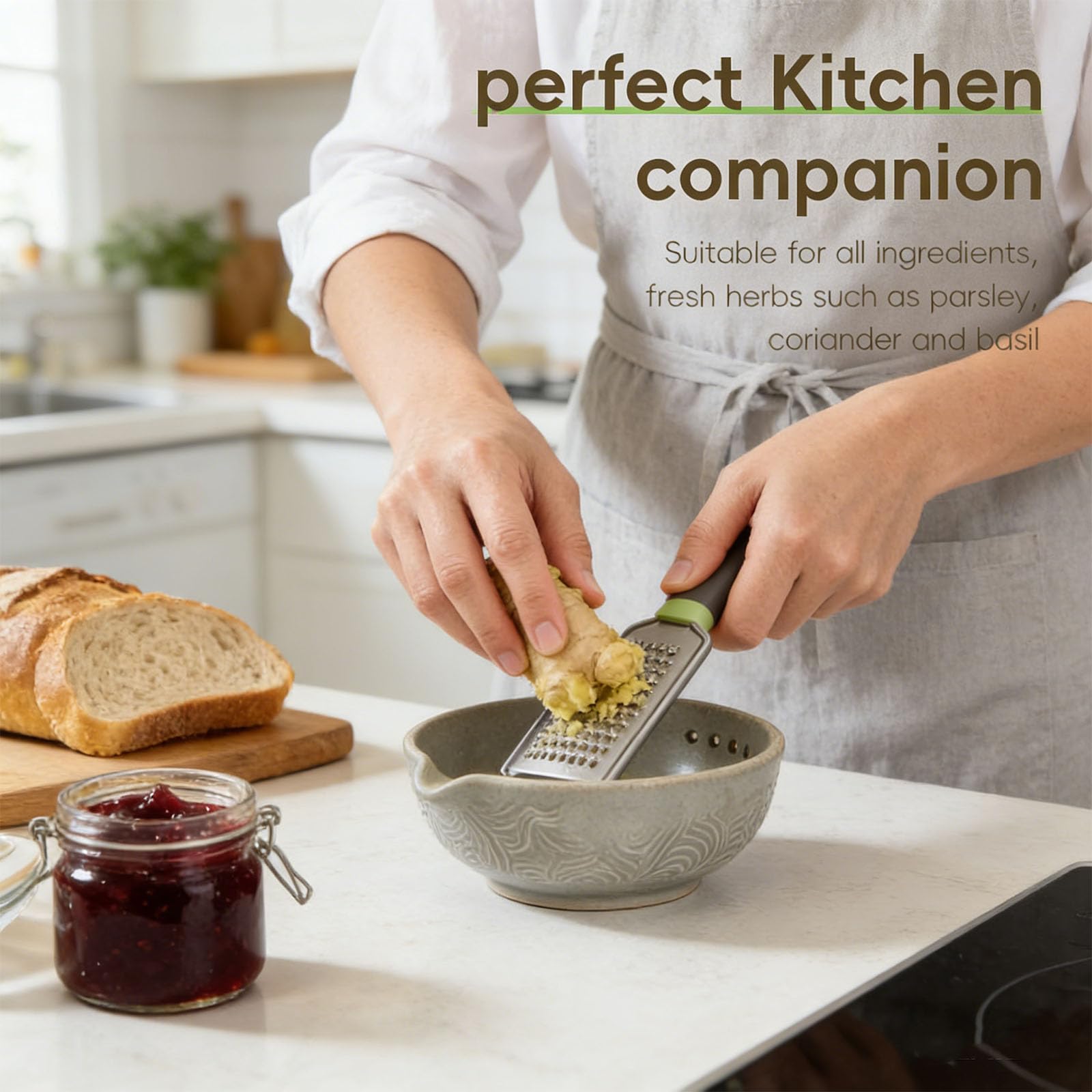 Pelapatate e grattugia, strumento da cucina in resina per un ' efficiente preparazione del cibo, manipolazione ergonomica e, strumento per macinare manualmente lo e l ' aglio