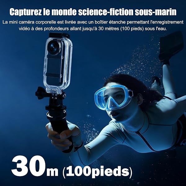 Hiwoor Action Cam Mit Touchscreen, 8-Stunden-Akku, Wasserdicht 30M, 120° Weitwinkel, WLAN + 64 GB Karte, Unterwasserkamera & 10+ Zubehör für Radfahren, Reisen, Haustiere und Sport - 4