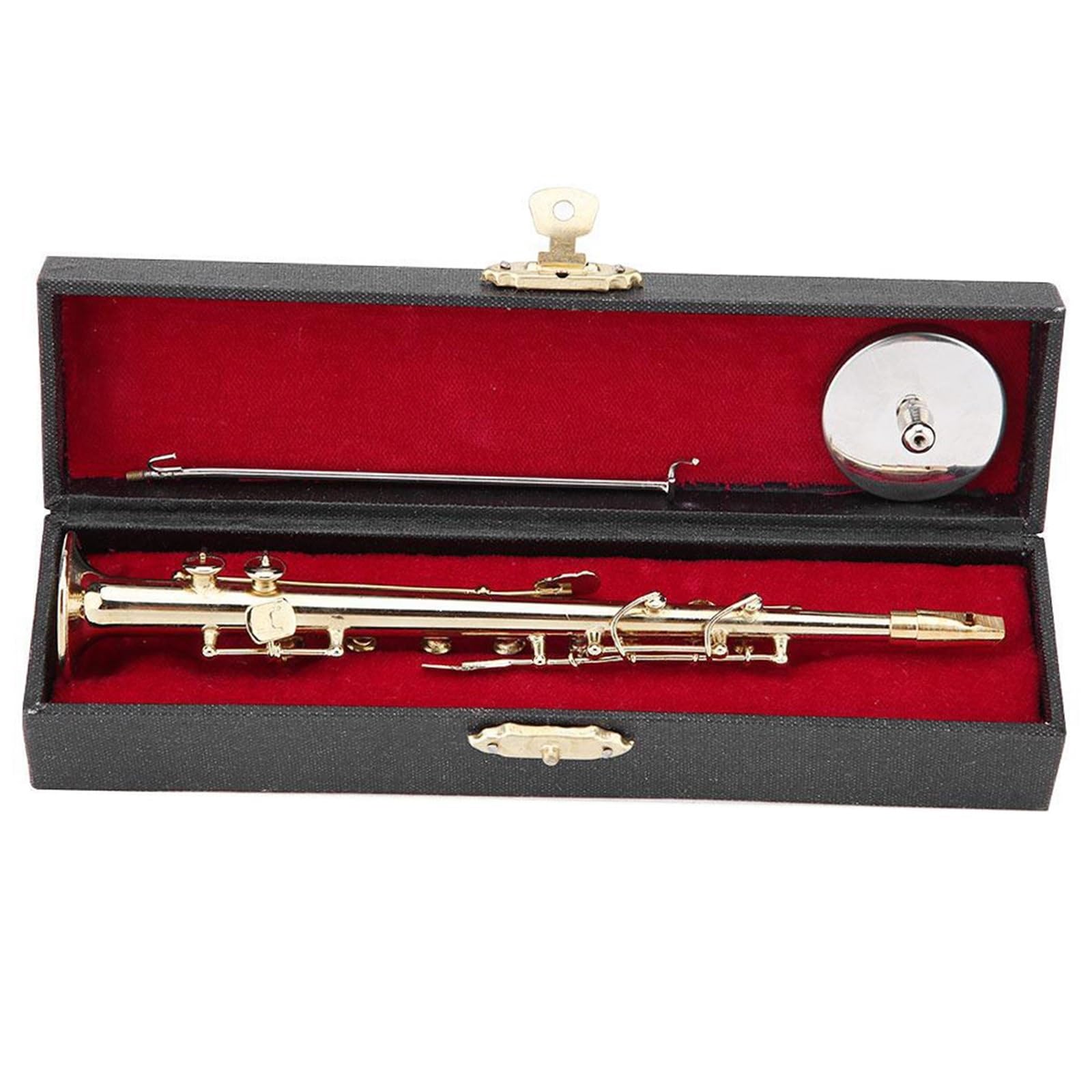 Ornamente Für Musikinstrumente 17,5 Cm Saxophon-Trompeten-Modell Ornamente Mini-vergoldetes Musikinstrument Kunsthandwerk(A)