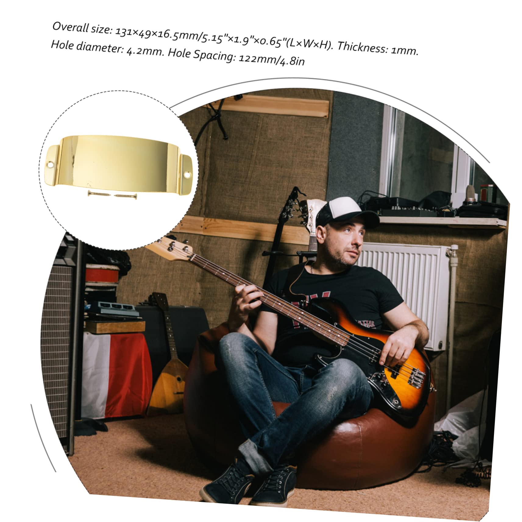 LIFKOME Protective Bass Bridge Cover for Musical Instruments Durable and Easy to Install Pickup Bridge Protector Accessory for Bass Guitar Maintenance and Sound