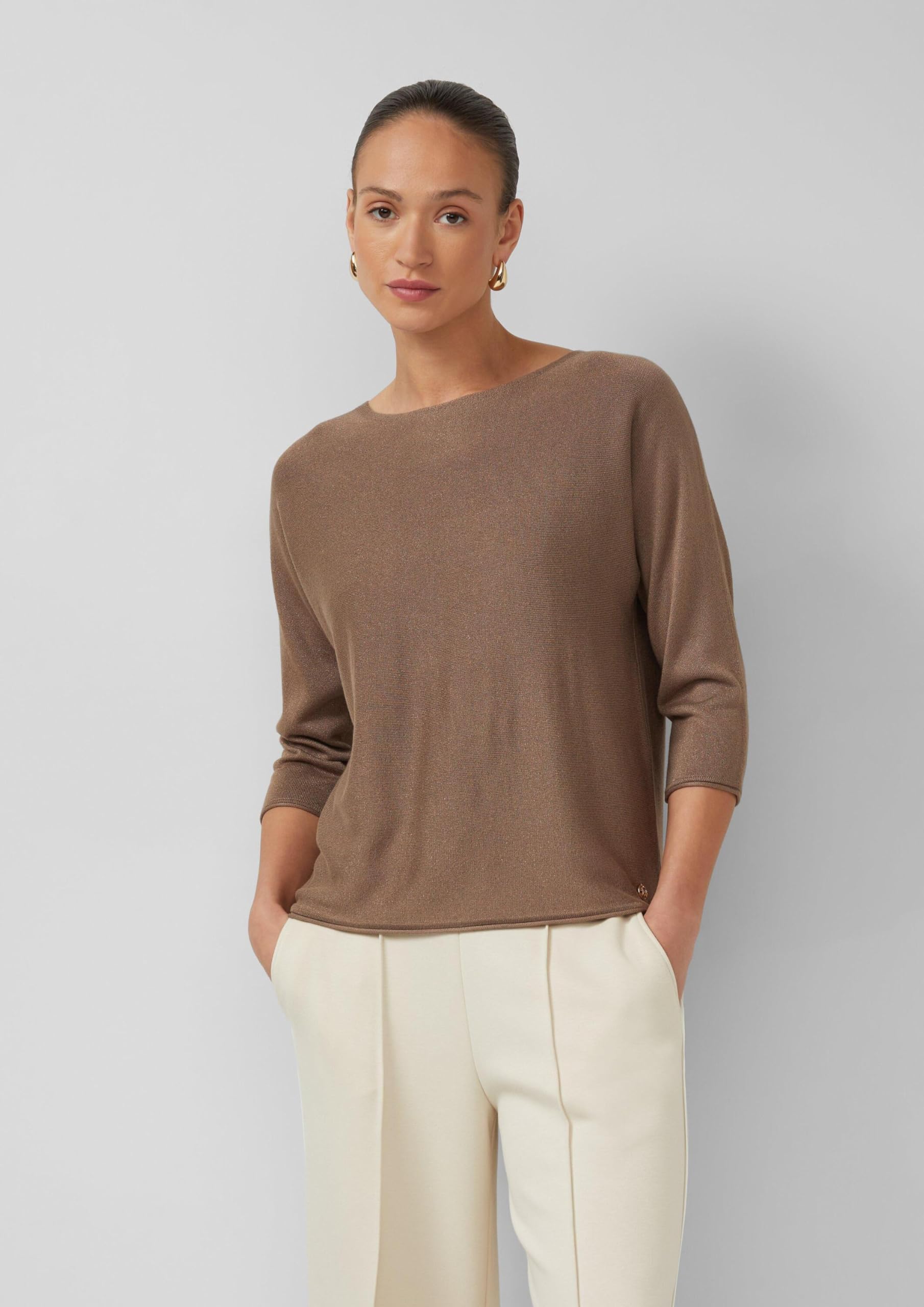 s.Oliver Damen Strickpullover – Feinstrick, U-Boot-Ausschnitt, Relaxed Fit