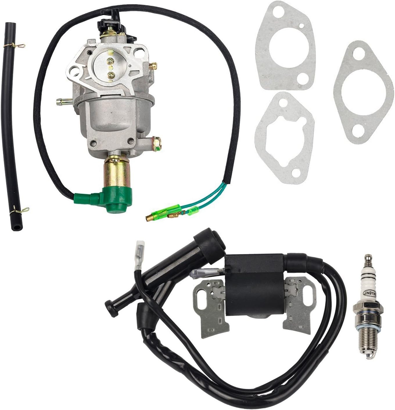 Kit Carburateur + Filtre + Bobine + Cylindre Pour Moteur 47cc 49cc 2 Temps Pocket Bike Quad Moto