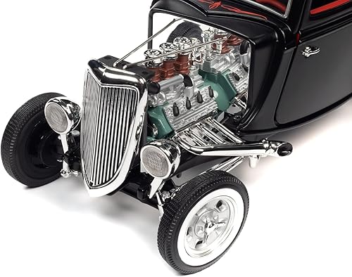 Miniatura 5 de Auto World 1934 Ford 3 Window Coupe High Boy Hot Rod 118 Modelo fundido a troquel