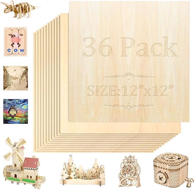 36 Pack Basswood Sheets for