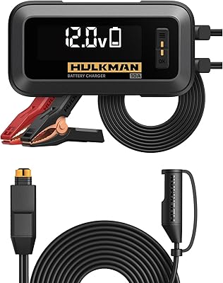 HULKMAN Sigma 10 Smart Car Battery Trickle Charger Maintainer with Sigma Extension Cable