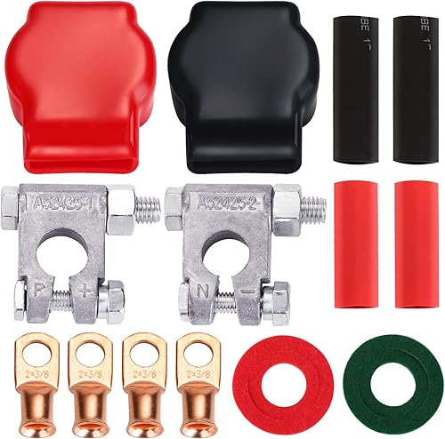 HK Kit de poste superior de terminal de batería con especificaciones militares para automóvil, maletero, RV, barco marino y vehículos con 4