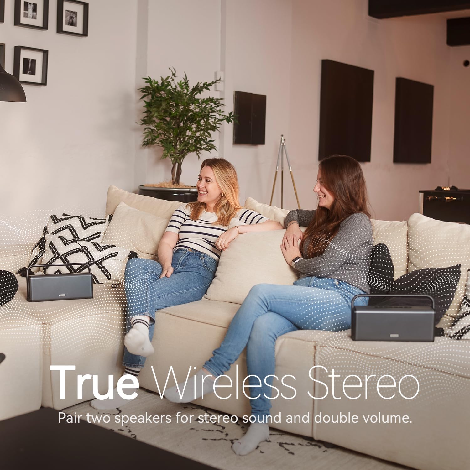 DOSS SoundBox XL Pro Bluetooth Speaker with 50W Powerful Stereo Sound, Extra Bass,16H Playtime, Integrated Metal Body, Aluminum Alloy Handle, Portable for Home, Office, Backyard, Camping - Image 7