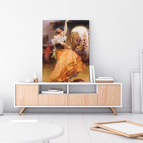 Miniatura 3 de Pósteres de bailarín flamenco, pintura romántica, póster de estudio de danza, póster de decoración de lienzo, pósteres e impresiones artísticas de