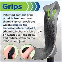 Vista 2 de York Nordic Motivator - Bastones de caminata para equilibrio y rehabilitación - Agarres de estabilidad patentados - Ligeros, ajustables y plegables