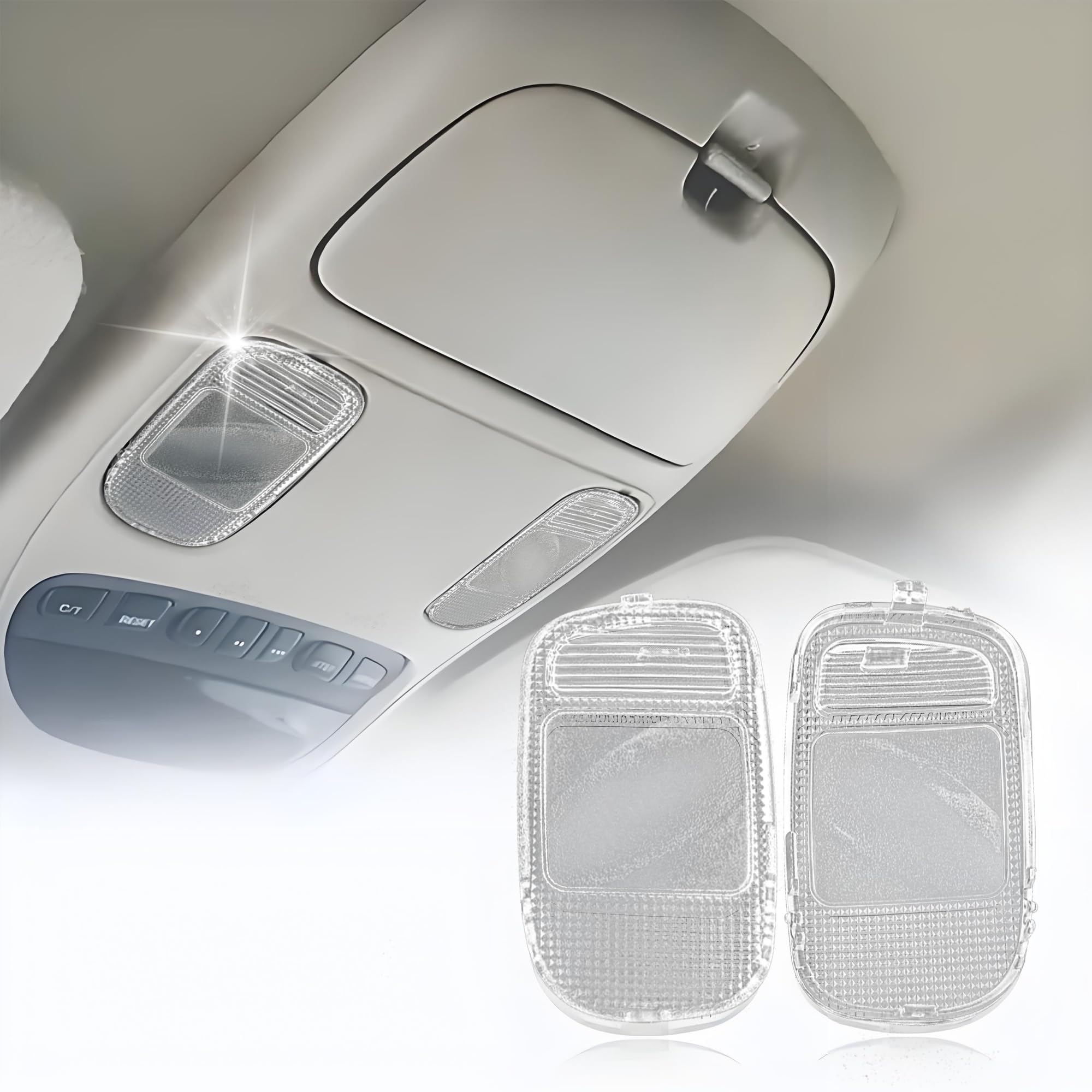 Lenti Lampada Console Per Dodge Ram 1500/2500/3500/4500/5500 - Trasparenti, OE 5183270AA/5183271AA - Foto 9