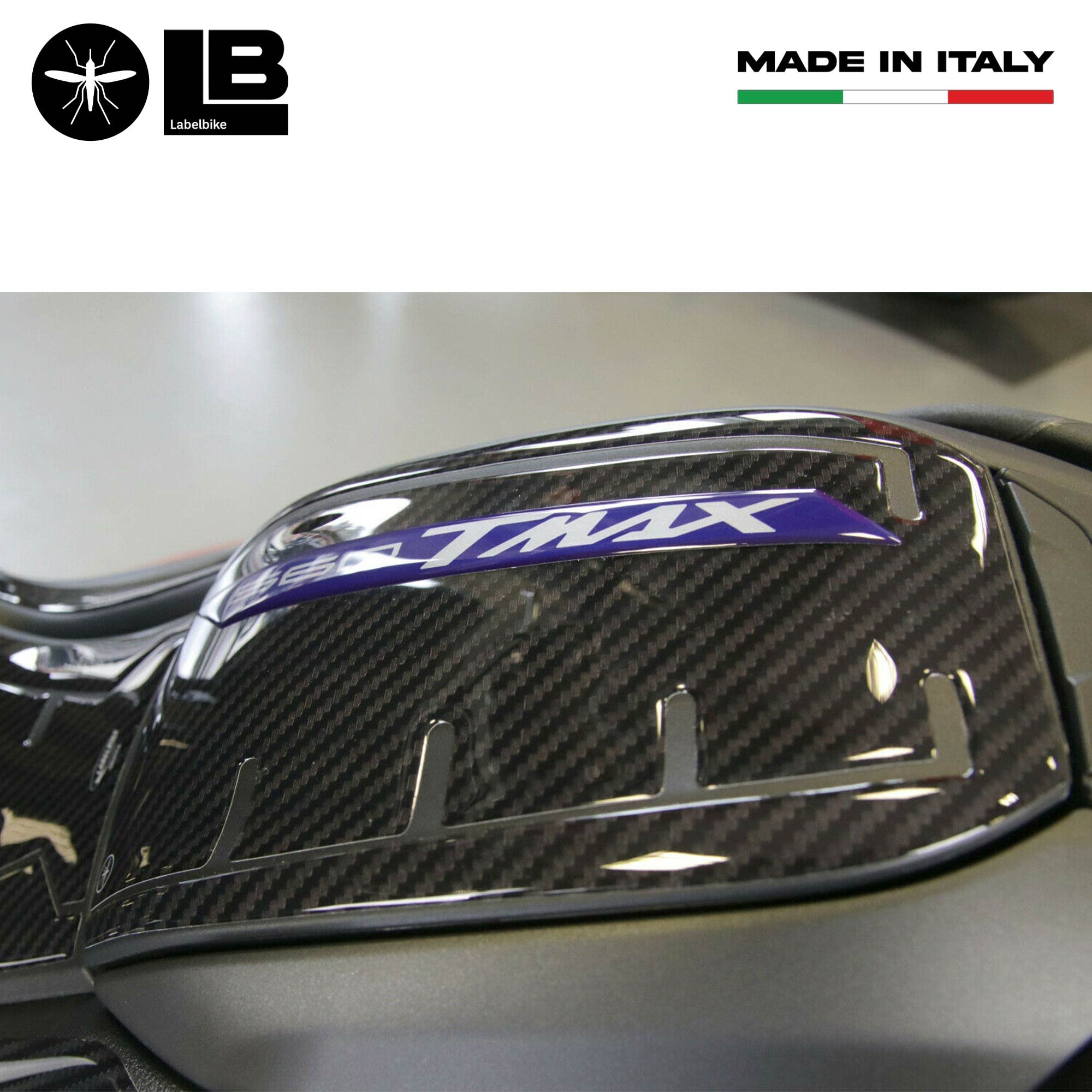 labelbike - Adesivo 3D Moto Sportellino Carburante Protezione e Decorazione in Resina Compatibile con Yamaha TMAX 560 2020-2021