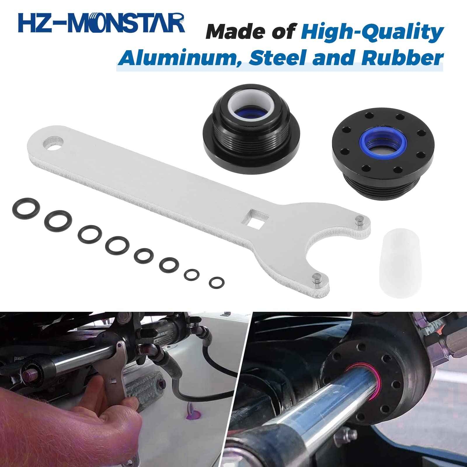 HC5345 HS5157 Kit de joint de cylindre de direction hydraulique à montage avant avec clé à broche et joints toriques, kit de joint compatible avec HC5340 HC5341 HC5342 HC5343 HC5344 HC5346