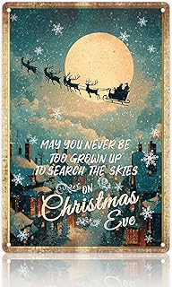 Christmas Decoration 8” x 12” Indoor Outdoor Vintage Bar Decor Yard Sign Holiday Phrase Sign for Home Kitchen Holiday Wall Decor Outdoor Gathering Spaces.