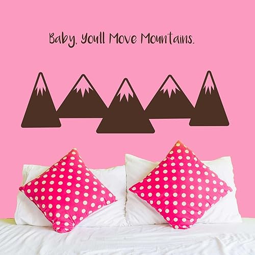 Set de adhesivos de pared para bebé Chromantics You'll Move Mountains  Mountains & Dr. Seuss con cita de pared