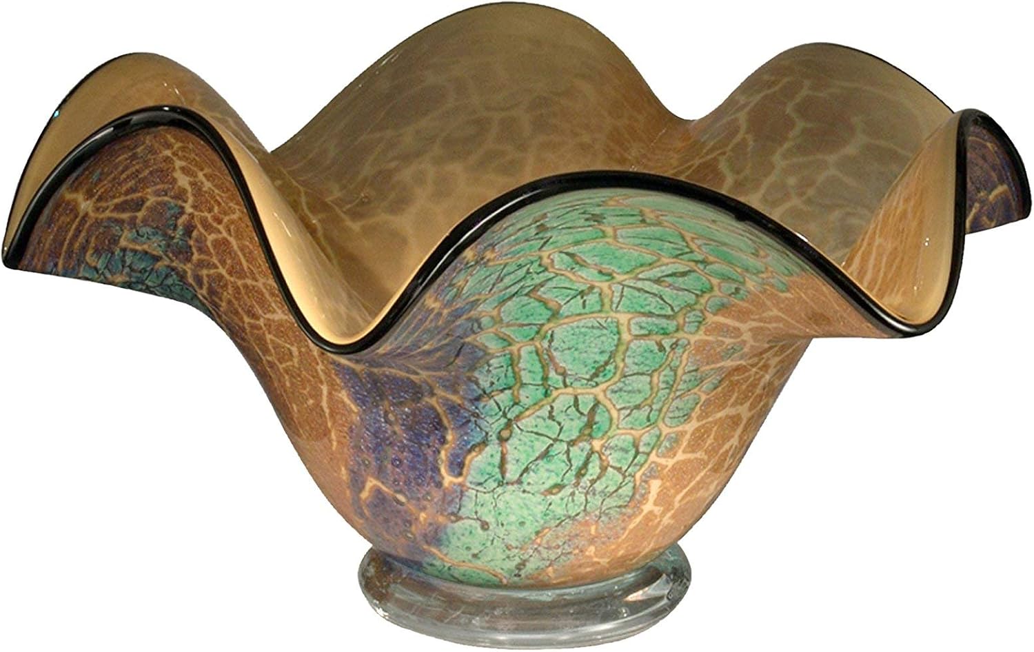 Dale Tiffany AV12037 Spotted Ruffle Bowl