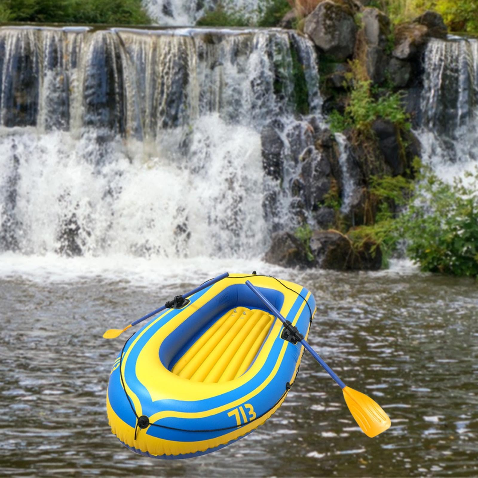 Barca Gonfiabile, Kayak, Attività Estive All'aperto per Stagni, Laghi E Fiumi, Barca in PVC con, Zattera per 2 Persone per Famiglie, Adulti E