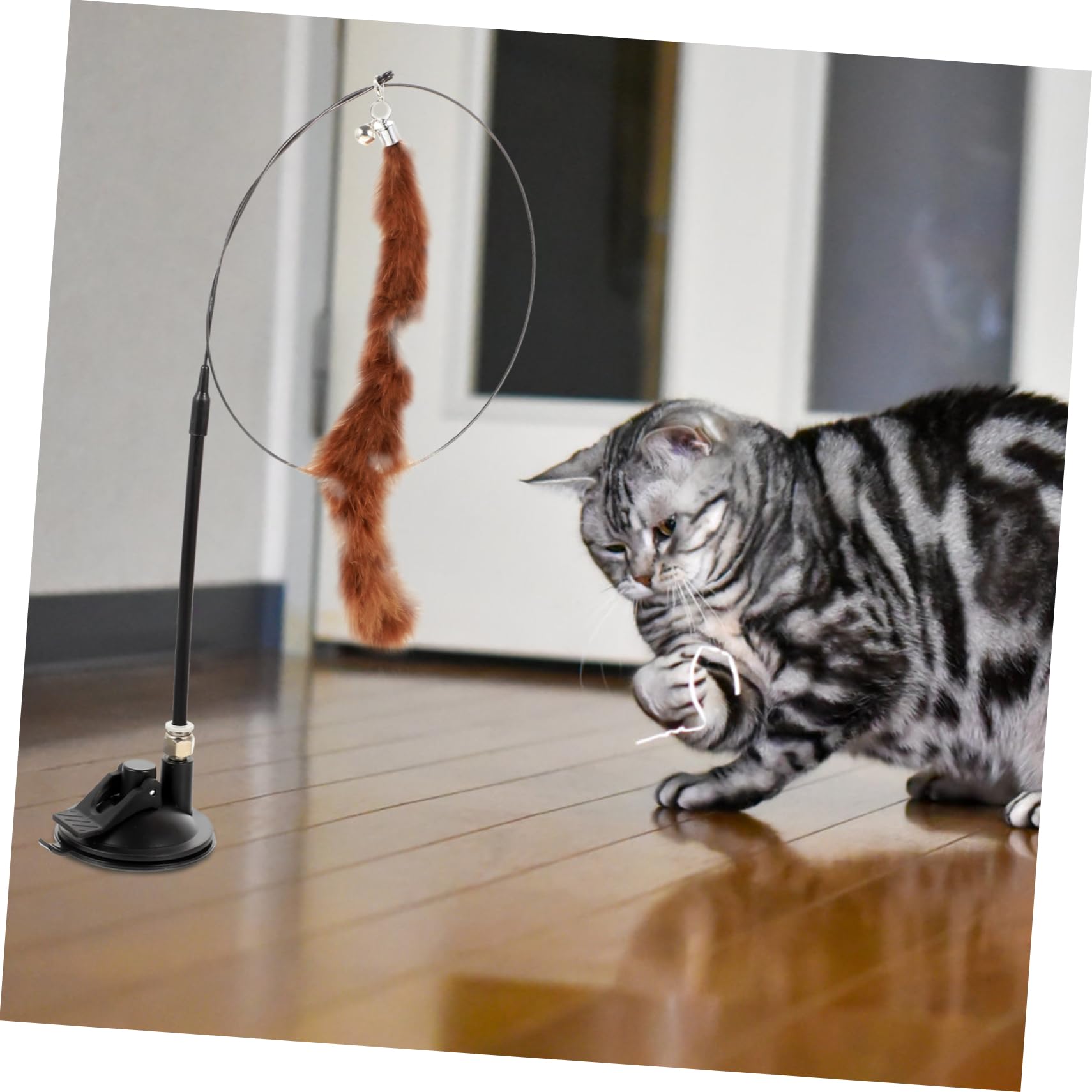 Yardwe Lot De 3 Jouets Interactifs pour Chat Mignons en Peluche avec Clochettes Et Bâtons pour Samuser en Intérieur 6 Pièces X 3