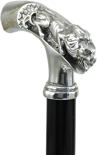 Miniatura 7 de Bastón Italia – Elige el nombre de grabado de longitud de color, perilla de león, personalizado (madera de haya de color marrón) – Artesano Roberto