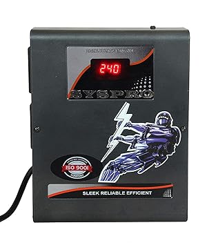 SYSPRO SYSPRO Big Marshal Digital Stabilizer for Double Door Refrigerator Fridge and Tabletop Stabilizer for 700 LTR (Working Range 130V -280 V) (Wall Mounted Digital Stabilizer)
