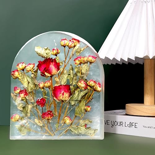 Miniatura 8 de Molde de resina de arco, sujetalibros Moldes de resina para preservación de flores, arte de resina, fundición de arte de bricolaje, luz nocturna de