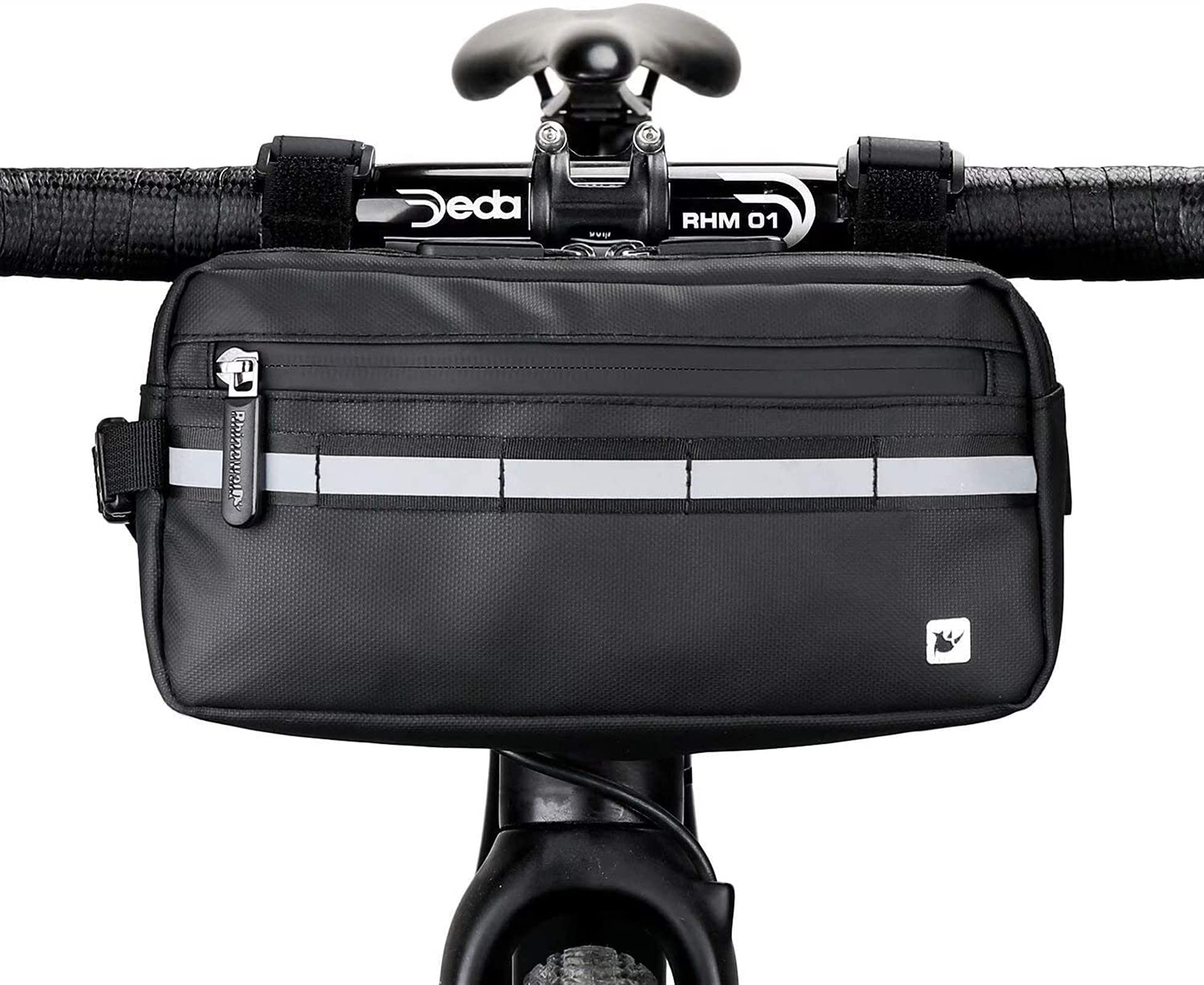 Bolsa for Manillar de Bicicleta, Multifuncional, for el Delantero la, for Ciclismo Carretera, for Tiempo Libre, riñonera, Bolso Pecho y Hombro(Black)