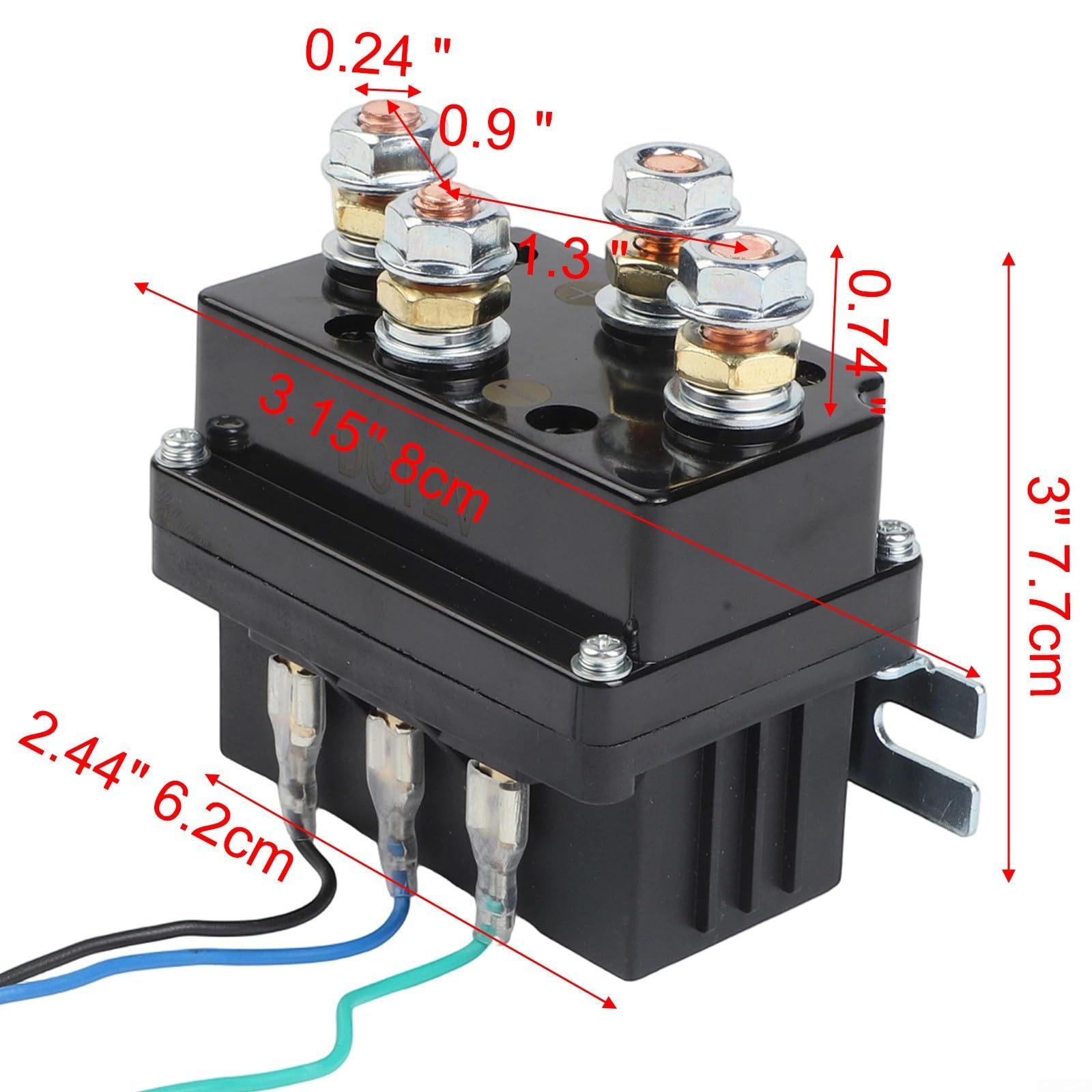 Relé solenoide de cabrestante de 12 V 500 A con control remoto inalámbrico