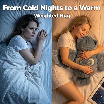 Mewaii Weighted Stuffed Animals Owl Plush, Heatable Coolable, 2-5lbs, 23in | Adjustable Comfort, Microwaveable Removable Inner Pad, Machine Washable Cover, Cozy Gift for Adults & Kids