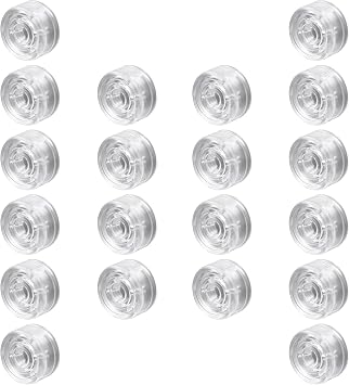 Piutouyar Transparent Guitar Effects Pedal Footswitch Toppers, 20 Pcs Pedal Nail Caps Protection Cap Plastic Guitar Pedal Footswitch Topper Cover Guitar Pedal Button Caps