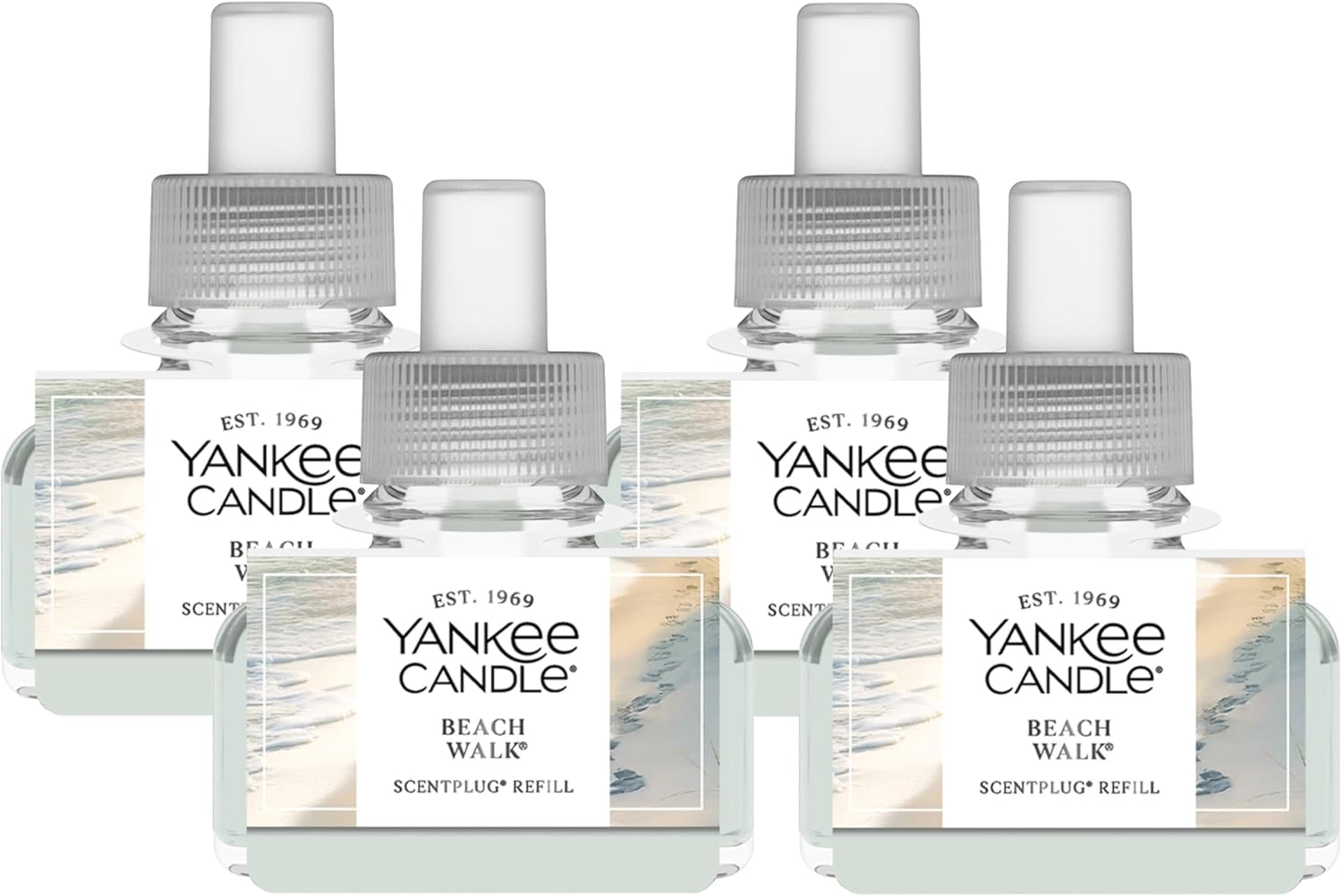 Yankee Candle ScentPlug Refill for Plug in Air Fresheners, Scented Oil Refills, Long Lasting Home Fragrance, Odor Eliminating Fragrance, Sparkling Cinnamon (Pack of 4)