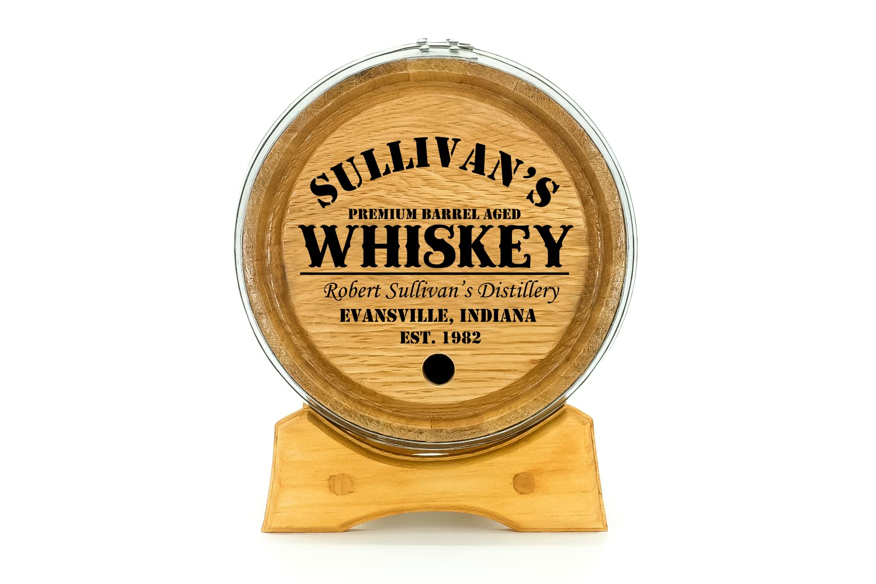 Personalized Oak Barrel - Great For Aging Whiskey, Wine, Bourbon & More - Amazing Gift (1L)