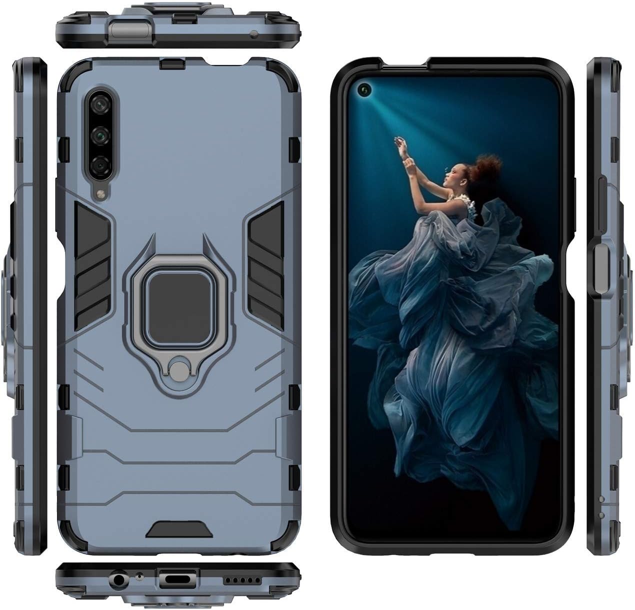 Jielangxin Cover per Xiaomi Redmi 8,Custodia in Pelle Custodia per Xiaomi Redmi 8 M1908C3IE M1908C3IC M1908C3IG M1908C3IH Custodia Case Cover Blue