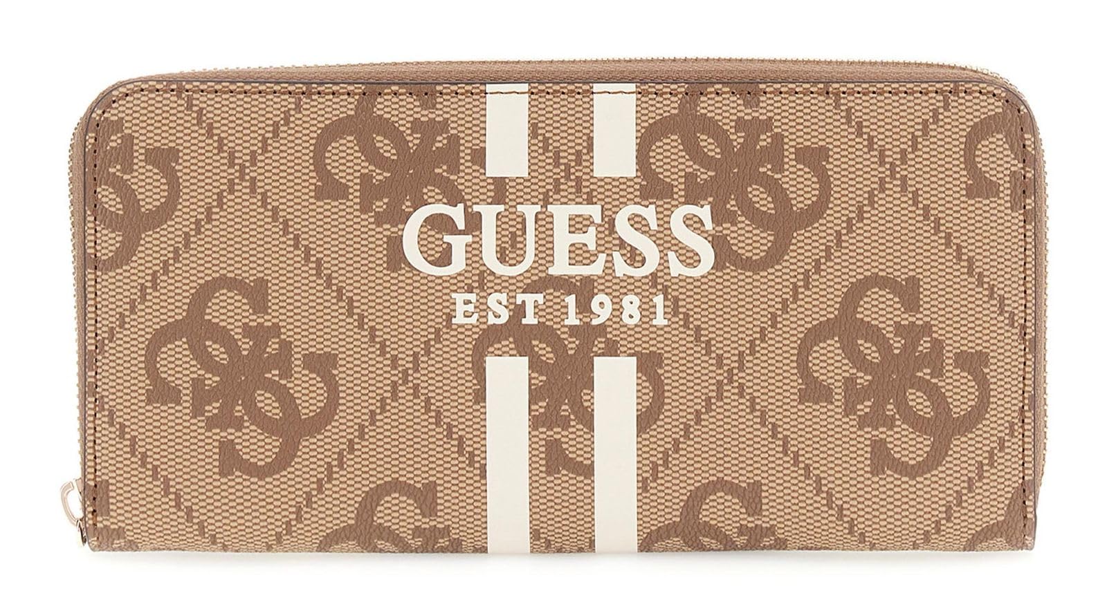 GUESS Laurel II SLG Large Zip Around Wallet L Latte Logo